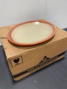 CASE OF DUDSON TERRACOTTA & SAND 11 1/4" OVAL PLATE - 12/CASE, MADE IN ENGLAND
