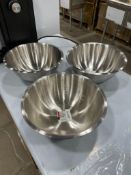 HEAVY DUTY STAINLESS STEEL MIXING BOWL 9 QT - LOT OF 3 - AMCO 874