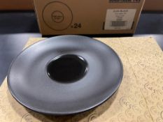 CASE OF 5 5/8" OLEA BLACK SAUCER - 24/CASE, ARCOROC - NEW