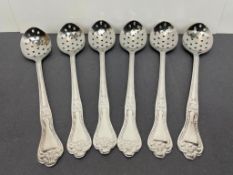 STAINLESS STEEL SLOTTED SERVING SPOON - LOT OF 6 - NEW