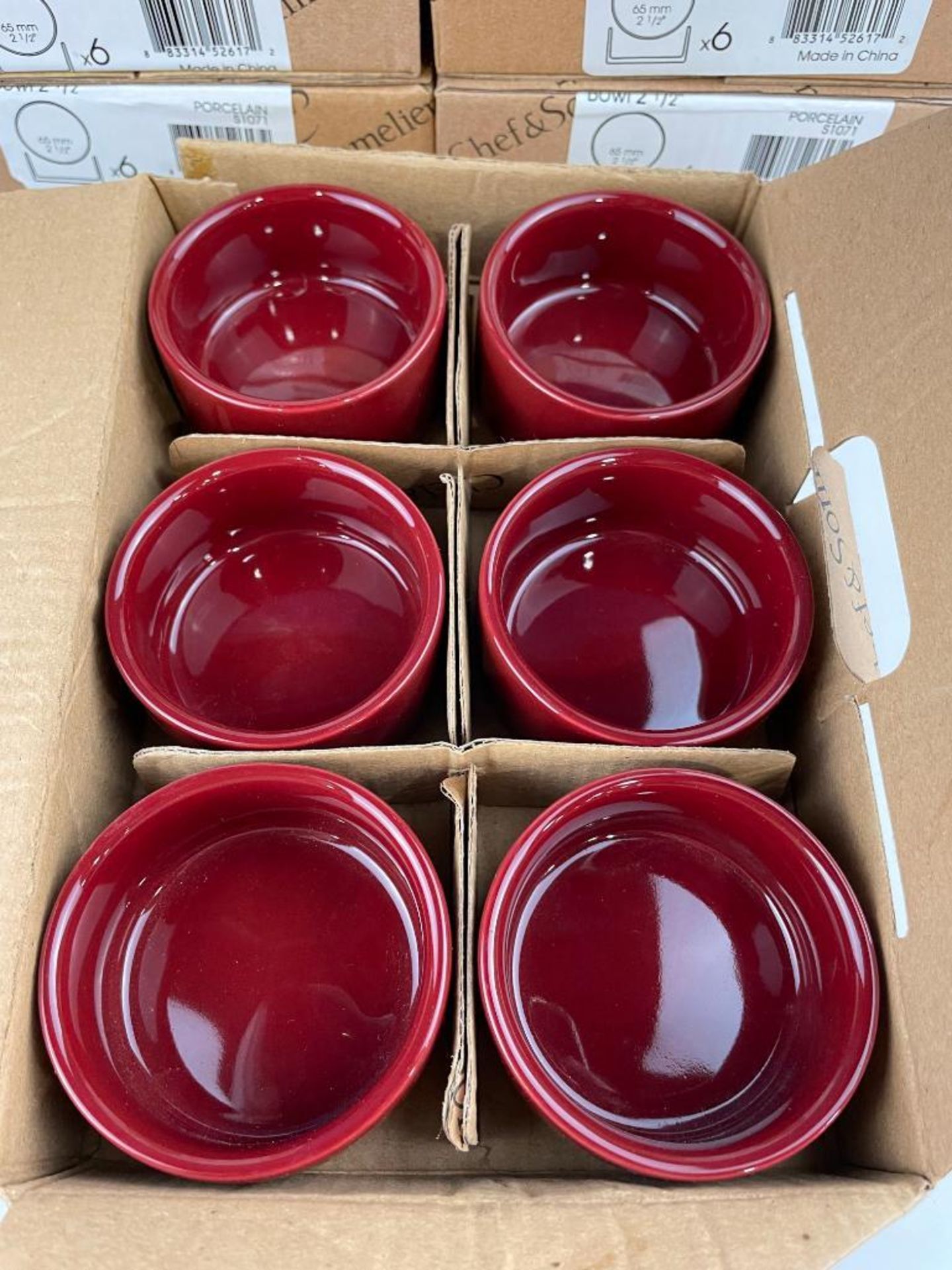 2 CASES OF CHEF & SOMMELIER PURITY 2 OZ. RED CIRCULAR BOWLS, 24/CASE - NEW - Image 3 of 5