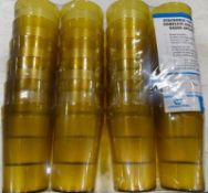 8 OZ PLASTIC STACKABLE AMBER TUMBLERS - LOT OF 24 - NEW