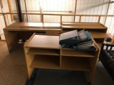 Lot of (1) Asst. Desk and (2) Mobile Work Tables