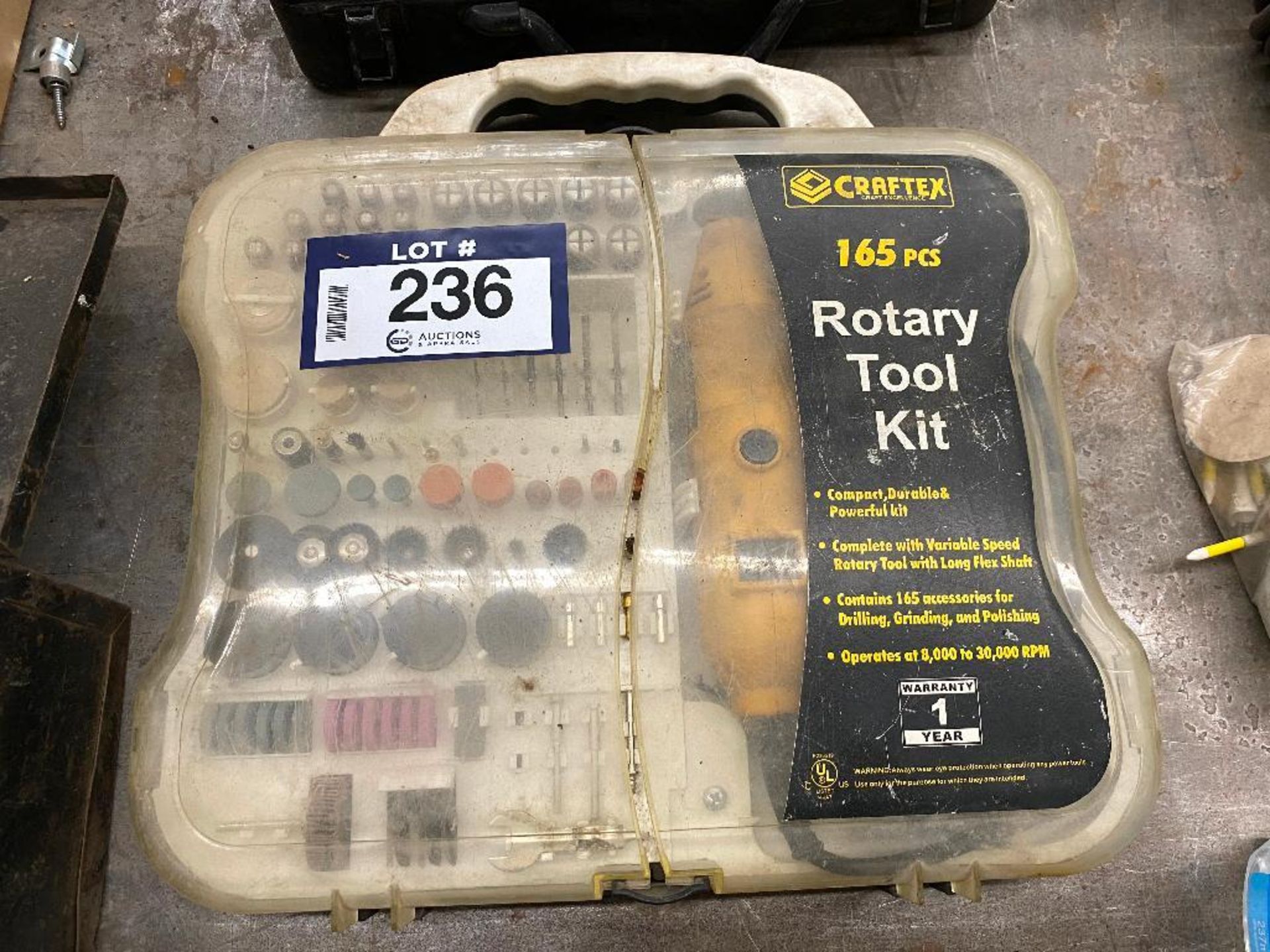 Craftex 165pc Rotary Tool Kit. - Image 2 of 2
