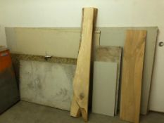 Lot of Live Edge Wood, Concrete Table Tops, etc.