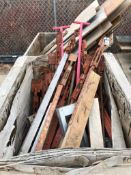 Lot of (2) Crates of Asst. Braces, Plywood, Rebar, etc.