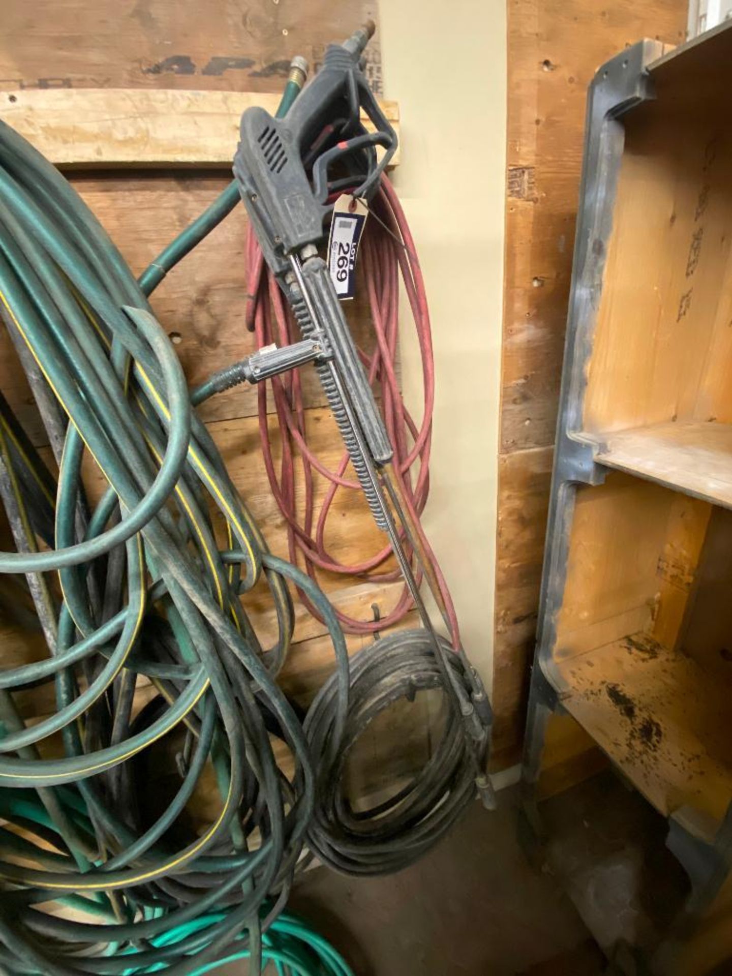 Lot of (2) Power Wash Wands and Asst. Hose.