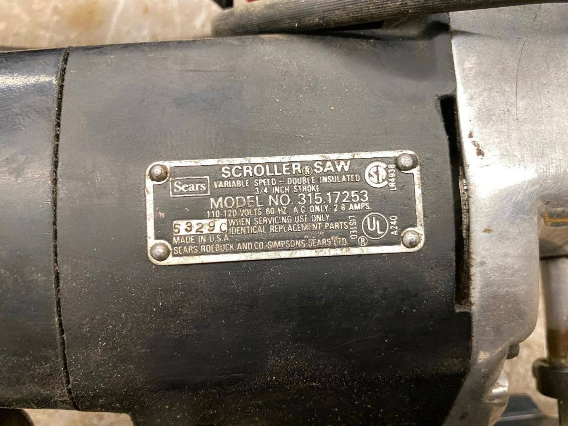 Sears 315 Scroller Saw. - Image 3 of 3