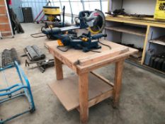 Ryobi 10" Sliding Compound Mitre Saw w/ Wooden Stand.