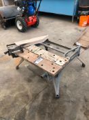 Adjustable Height Work Bench w/ Clamp.