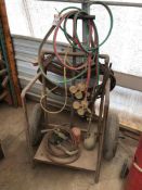 Oxy/Acetylene Cart w/ 2 Lines, Gauges and Torch.