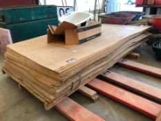 Lot of Approx. 80 Sheets 4' x 8' Fibrex Hardboard.