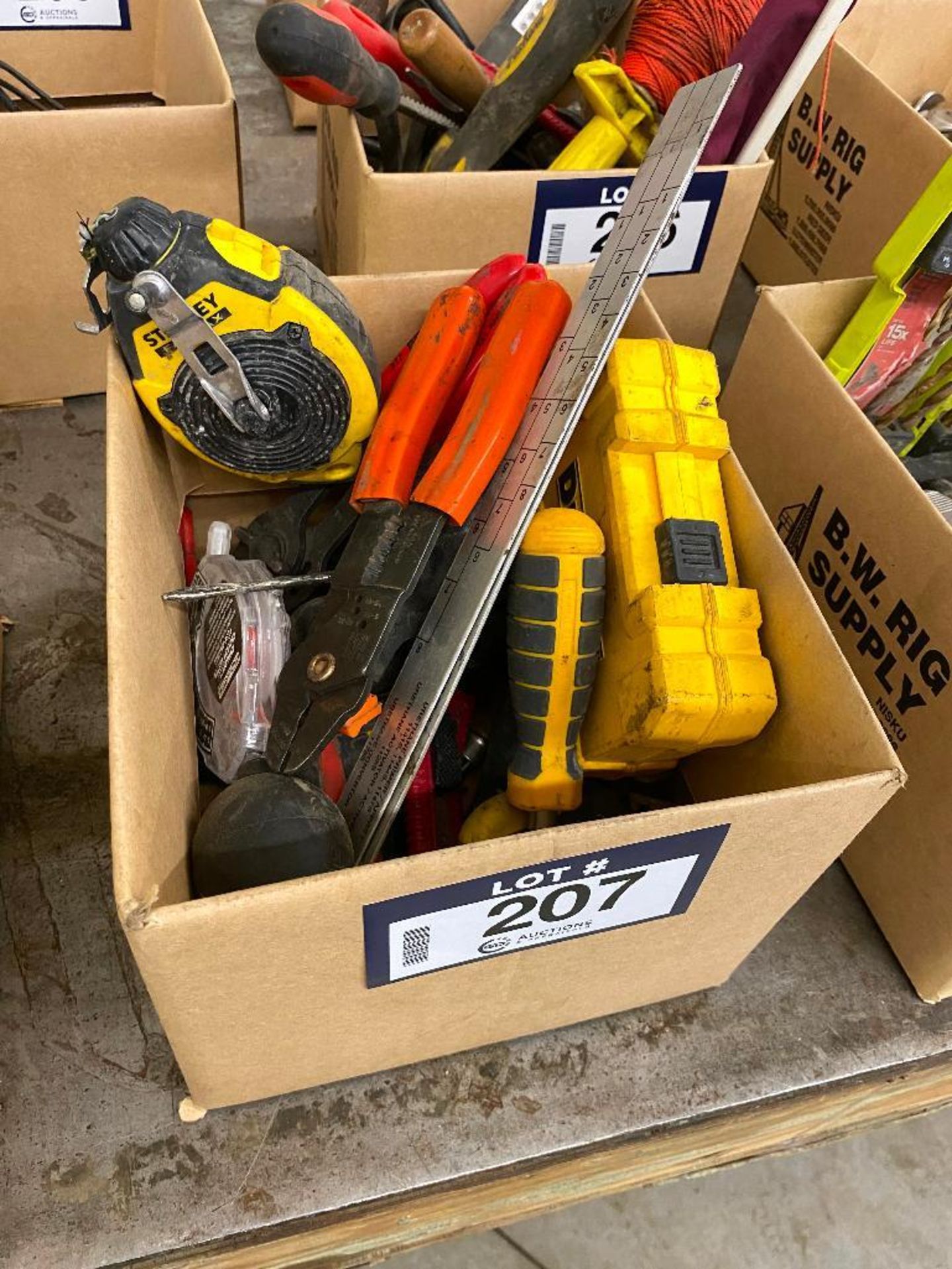 Lot of Wire Strippers, Chalk Line, Drill Bits, etc.