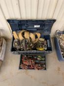 Lot of Asst. Ratchet Straps and Tool Box.