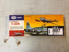 Testors Hawk Lockheed T-33A Jet Trainer 1/48 Scale Model