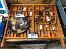 Norman Rockwell plate "Grandpa's Treasure Chest" Decorative Plate & Asst. Miniature Trinkets