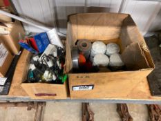 Lot of Oil Filters, Band Wrench & Asst. Automotive Wiring