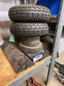 Lot of Asst. Wheels & Wheel Chocks