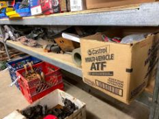 Shelf of Asst. Automotive Parts Including: Gauge Cluster Circuit Boards, Gauges & More