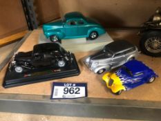 (4) Vintage Diecast Car Models