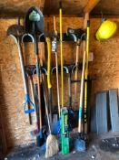 Lawn & Garden Tools with Wall Mounted Tool Holder