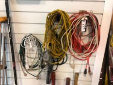 Lot of Asst. Extensions Cords & Work Lights