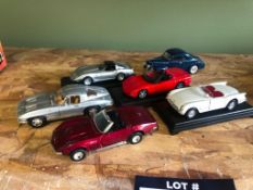 (6) Vintage Diecast Car Models