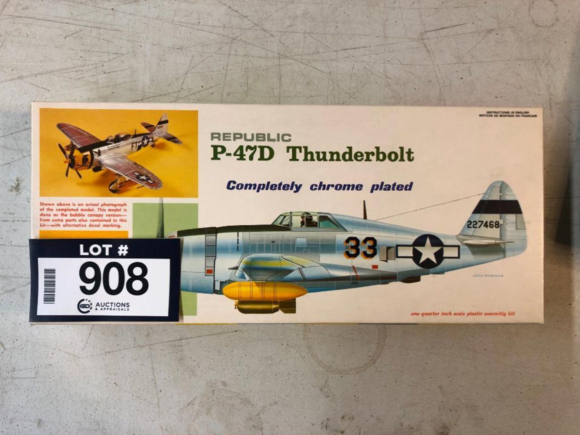 Testors Hawk Republic P-47D Thunderbolt *Box & Parts Only*