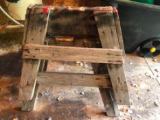 (2) Wooden Sawhorses