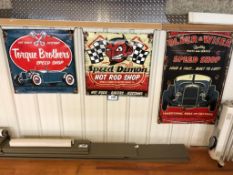 (3) Hot Rod Shop Banners