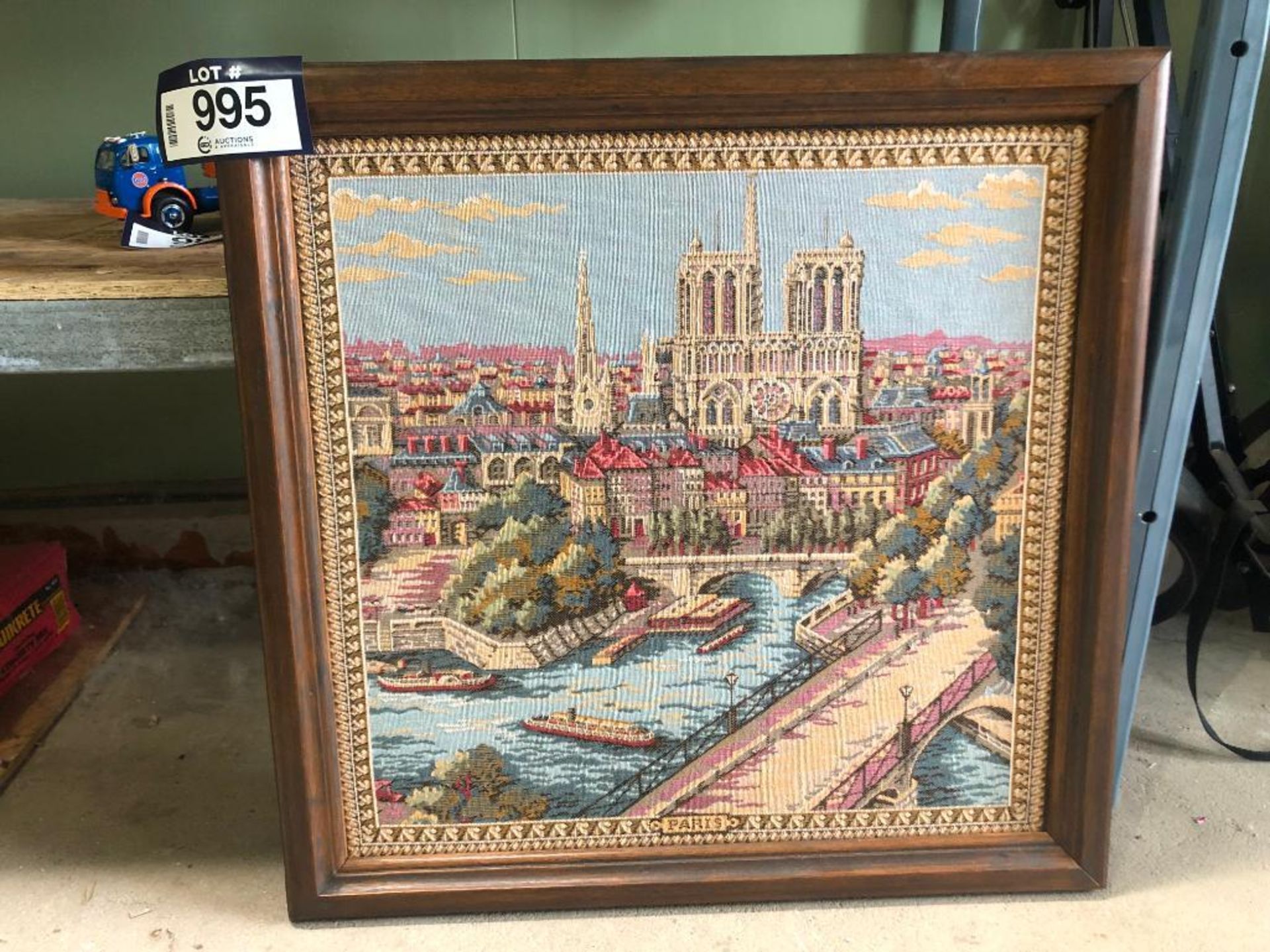 Framed Tapestry of Paris Notre Dame