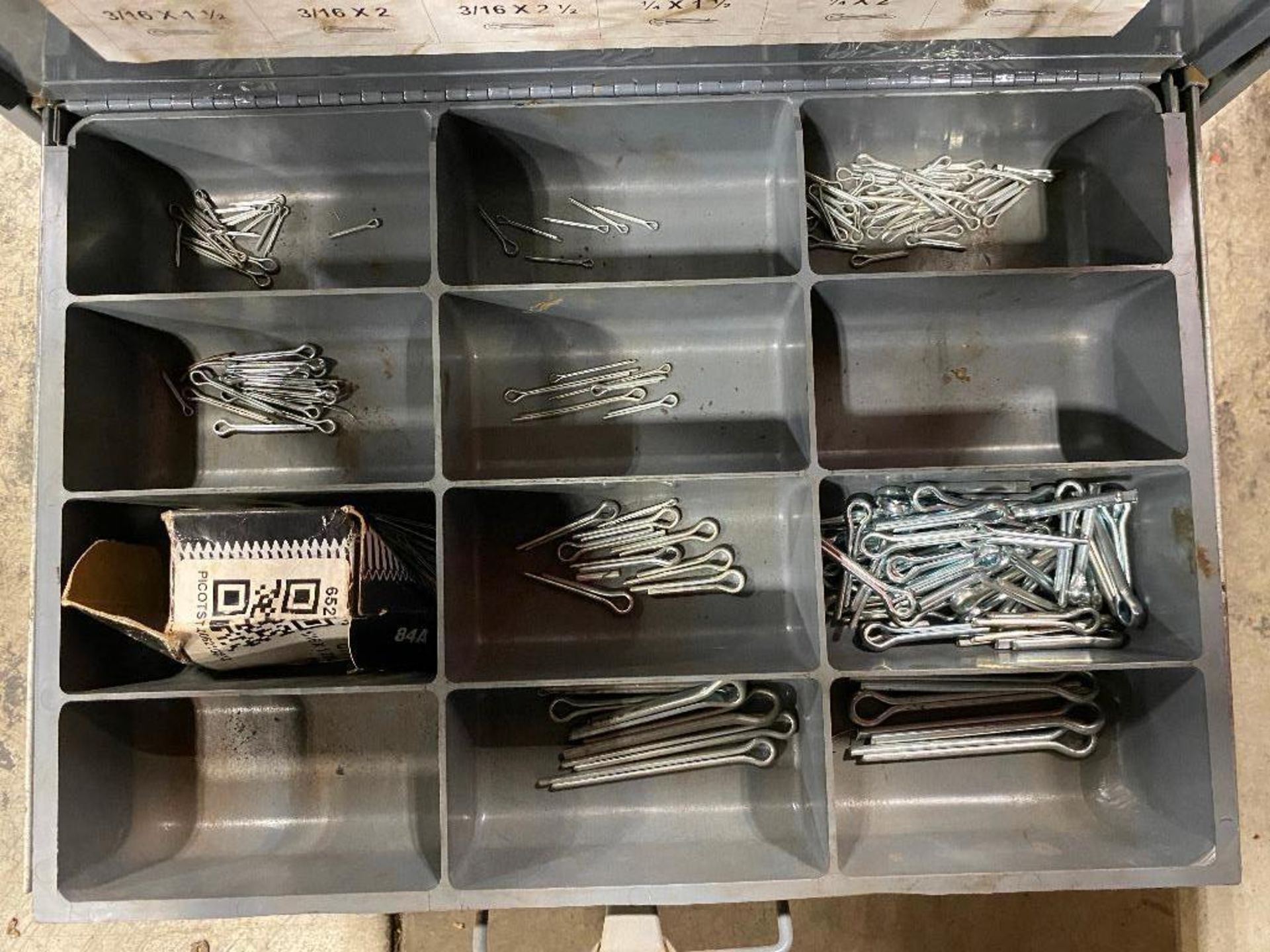 Parts Drawers w/ Asst. Contents including Rivets, Pins, Nuts, Bolts, Washers, Screws, Fuses, Connect - Image 8 of 10