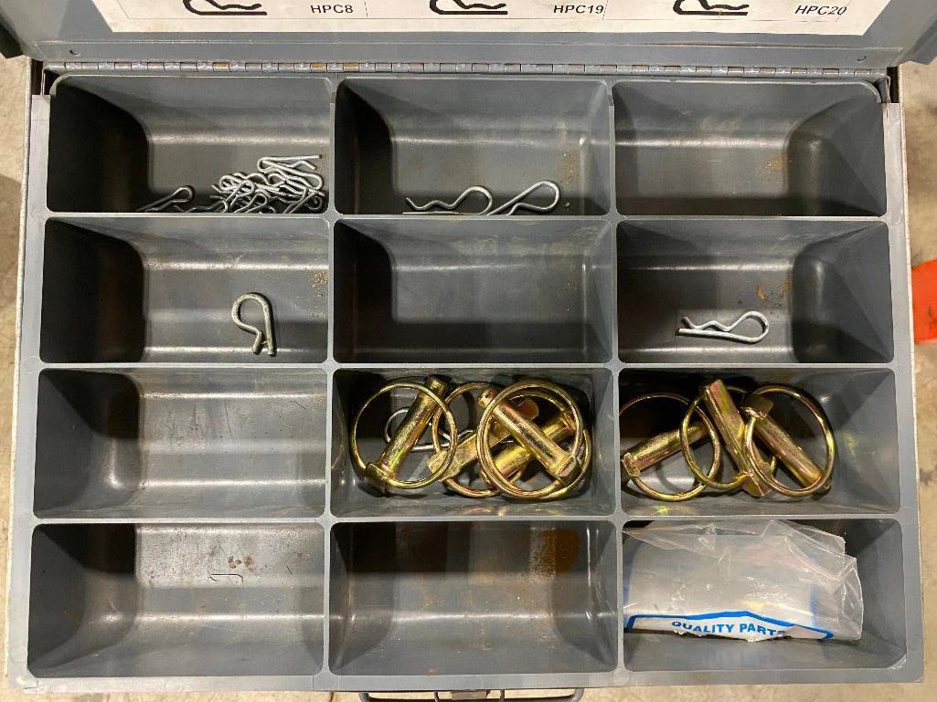 Parts Drawers w/ Asst. Contents including Rivets, Pins, Nuts, Bolts, Washers, Screws, Fuses, Connect - Image 4 of 10