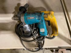 Lot of (1) Makita Electric Drill and (1) DeWalt Electric Drill