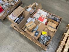 Pallet of Asst. Lightbulbs, Outlet Covers, Signs, Electrical Supplies, etc.