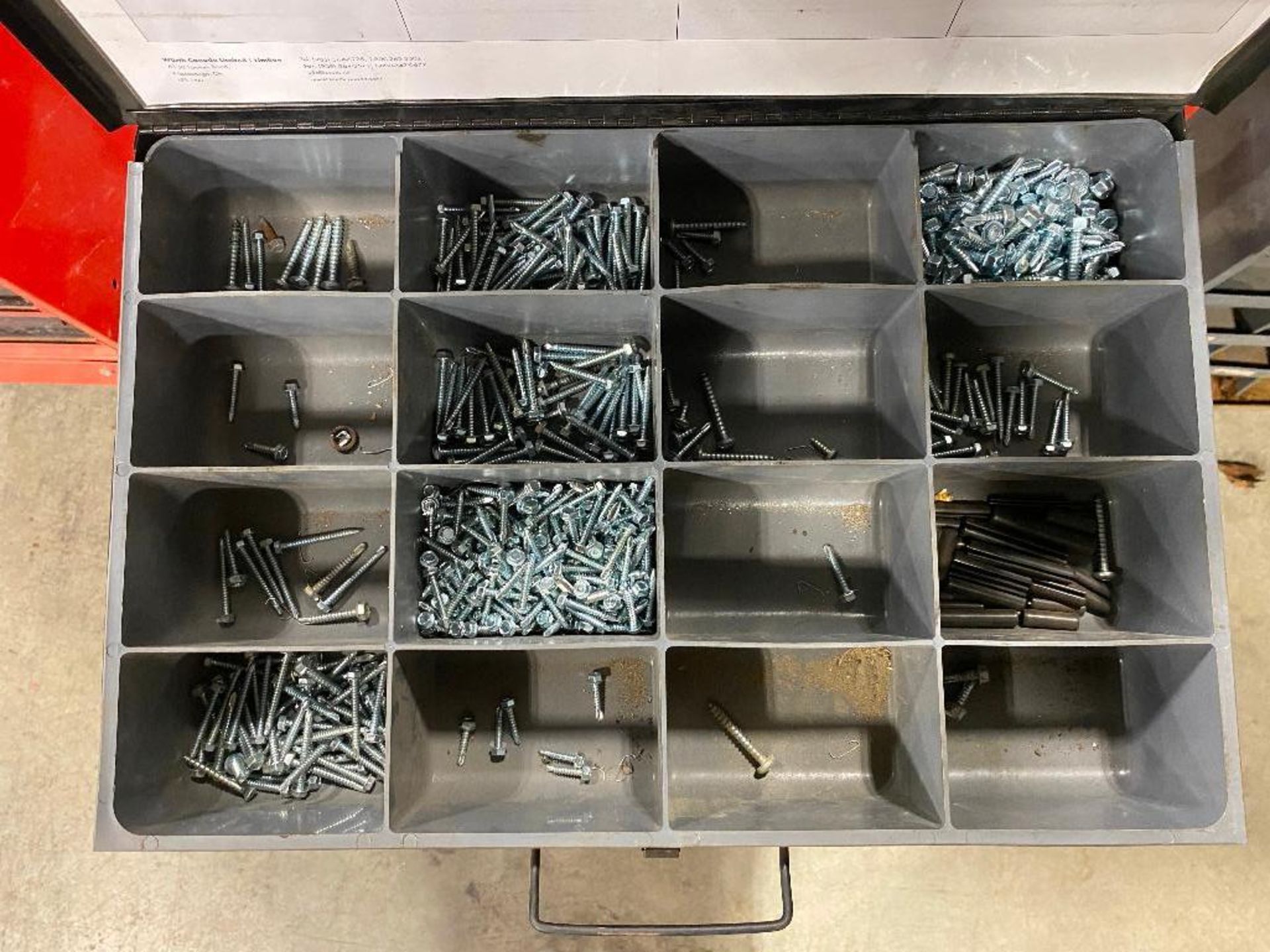 Parts Drawers w/ Asst. Contents including Connectors, Zip Ties, Grease Fittings, Screws, Pins, etc. - Image 6 of 10