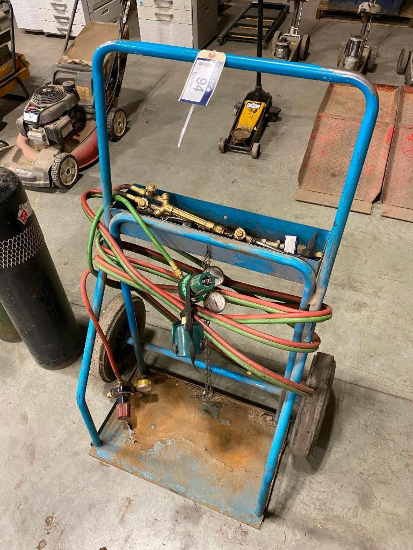 Oxy/ Acetylene Cart w/ Torch, Gauges, Hose, etc. - Image 2 of 2