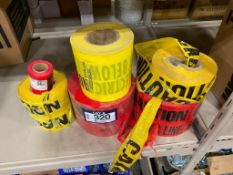 Lot of Asst. Safety Tape including Danger Tape, Caution Tape, etc.