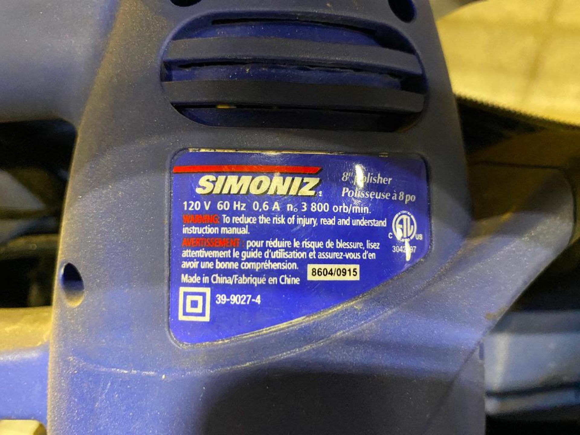 Simoniz 8" Electric Polisher - Image 3 of 3