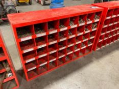 45-Compartment Parts Bin w/ Asst. Contents including Nuts, Washers, etc.