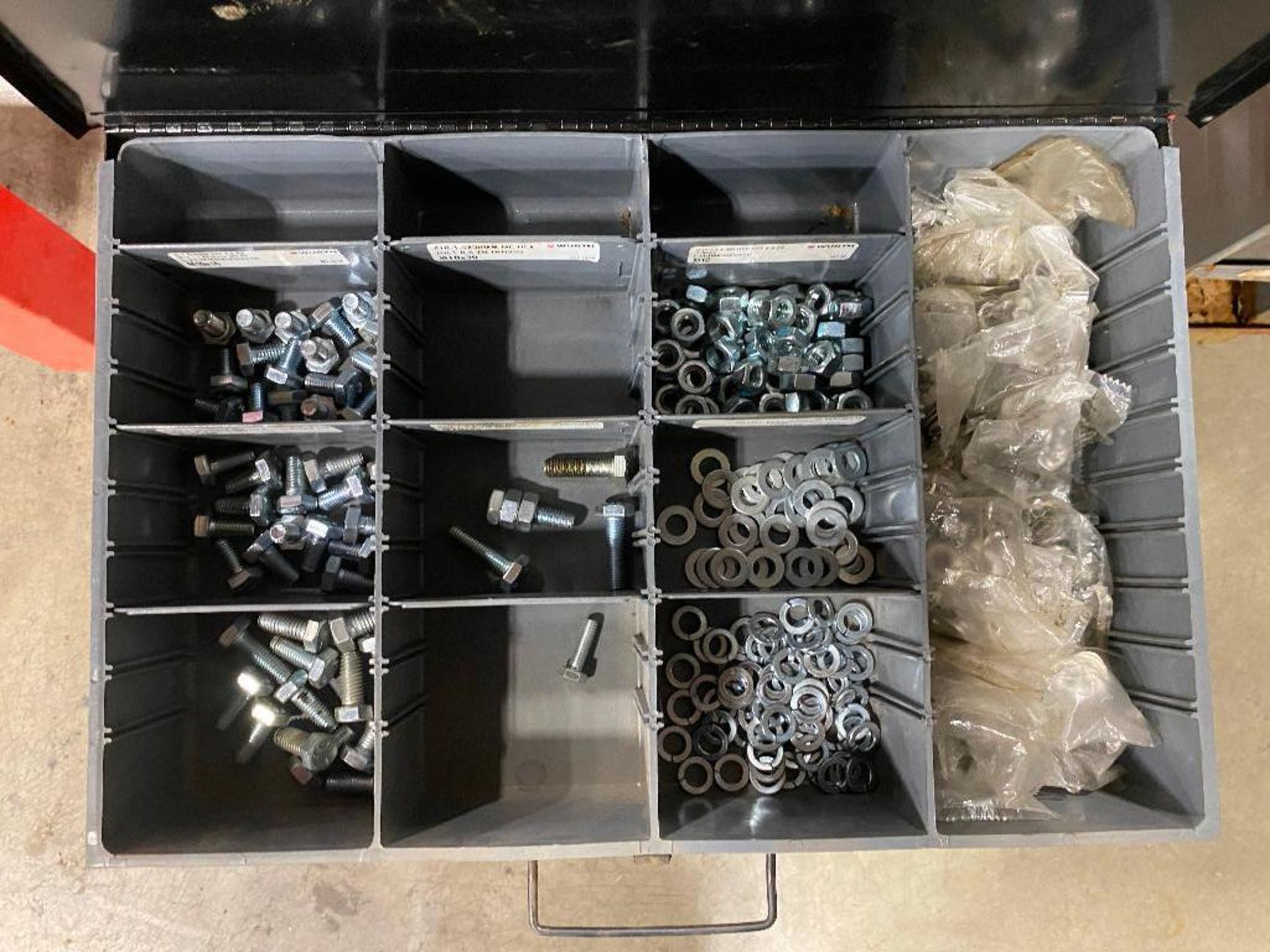 Parts Drawers w/ Asst. Contents including Connectors, Zip Ties, Grease Fittings, Screws, Pins, etc. - Image 9 of 10