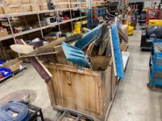 Lot of Asst. Brooms, Shovels, Scrapers, etc. (Crate Not Included)