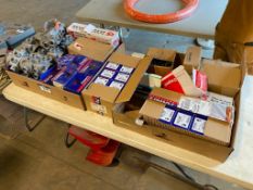 Lot of Asst. Power Distribution Boxes, Cable Fasteners, Connectors, etc.