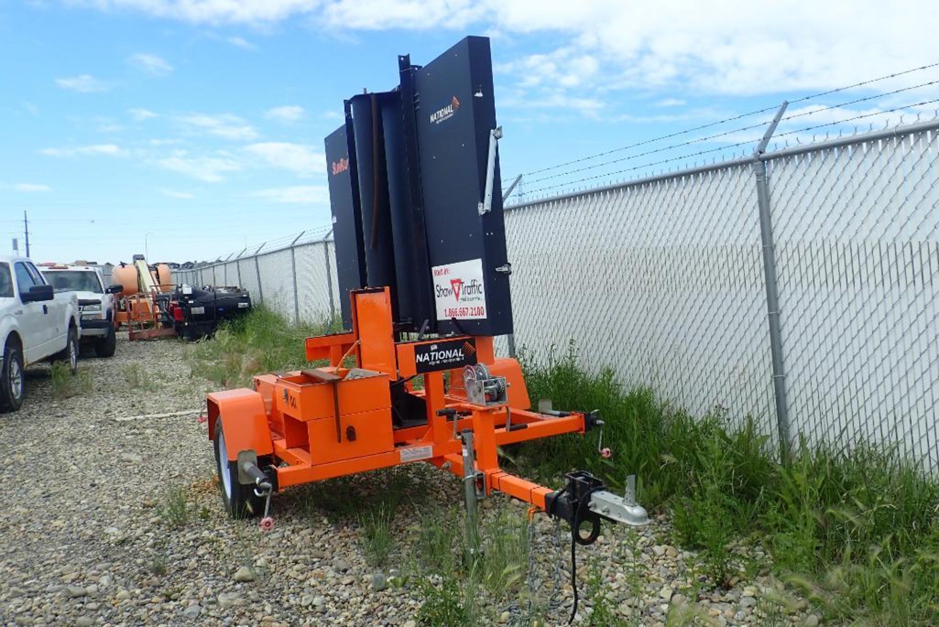 2018 National Signal Inc. Sunray Version 3 480 Single Axle Trailer Mounted Variable Message Sign.