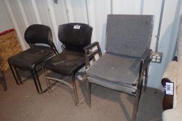 Lot of 6 Asst. Stacking Chairs.