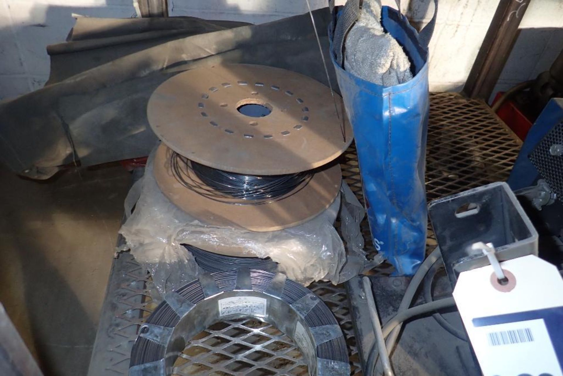 Lot of Miller Millermatic 10E Wire Feeder, Asst. Welding Stick, Coil, Helmets, Stingers, etc. - Image 4 of 8