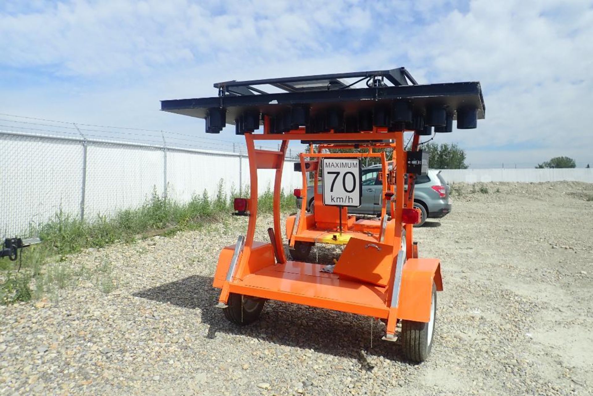 2018 National Signal Inc. Arolite Curve Solar Powered Single Axle Trailer Mounted Arrow Board. - Image 2 of 6