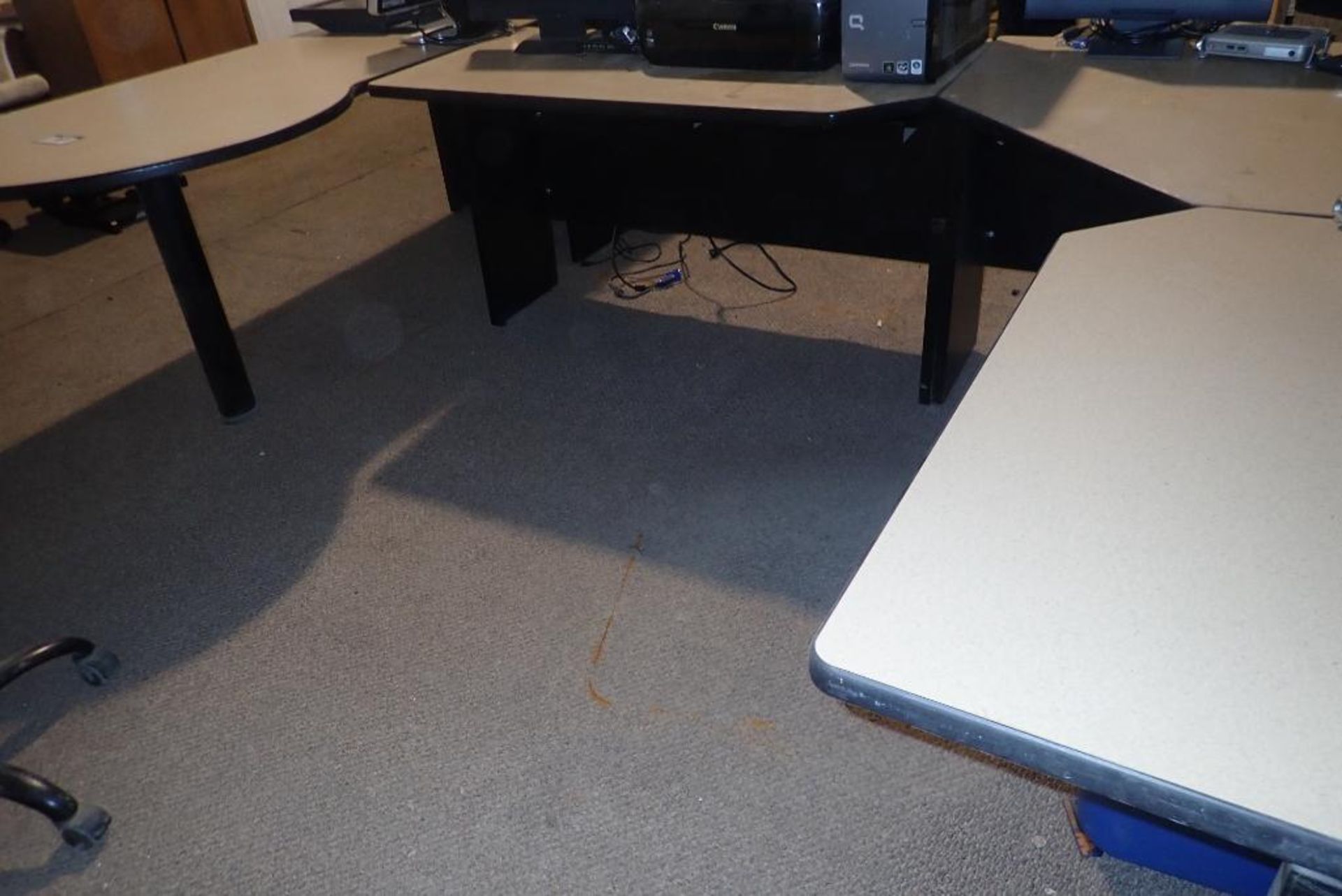 4-section P-top Desk w/ Task Chair. - Image 3 of 3