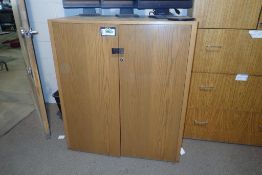 Lot of 2-Door Storage Cabinet w/Contents and Storage Cabinet w/ Asst. Paper.