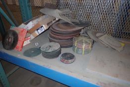 Lot of Asst. 7", 12" and 14" Grinding Wheels and Discs, etc.